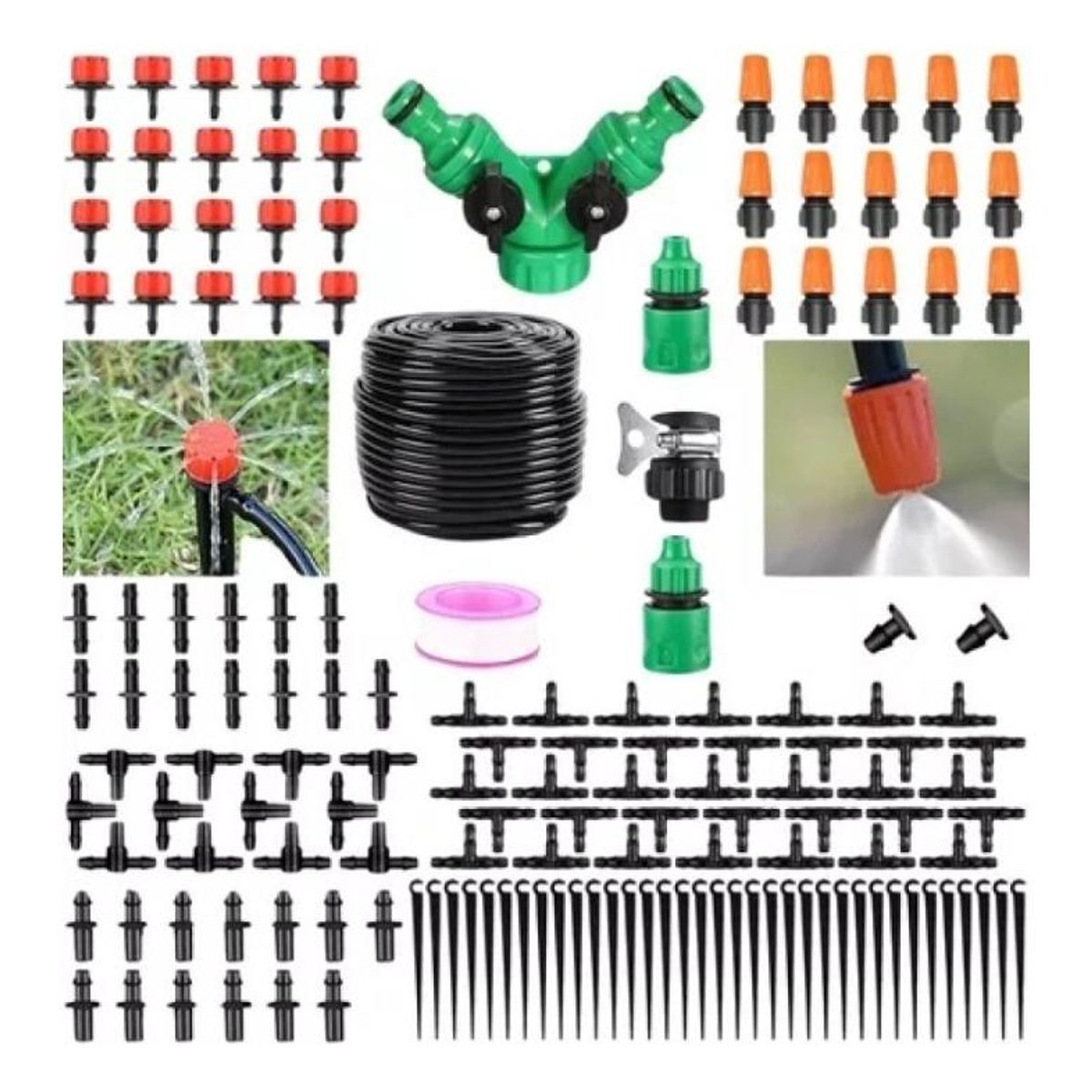 GENERICO - Kit de Riego Automático por Goteo de 40m con 158 Piezas