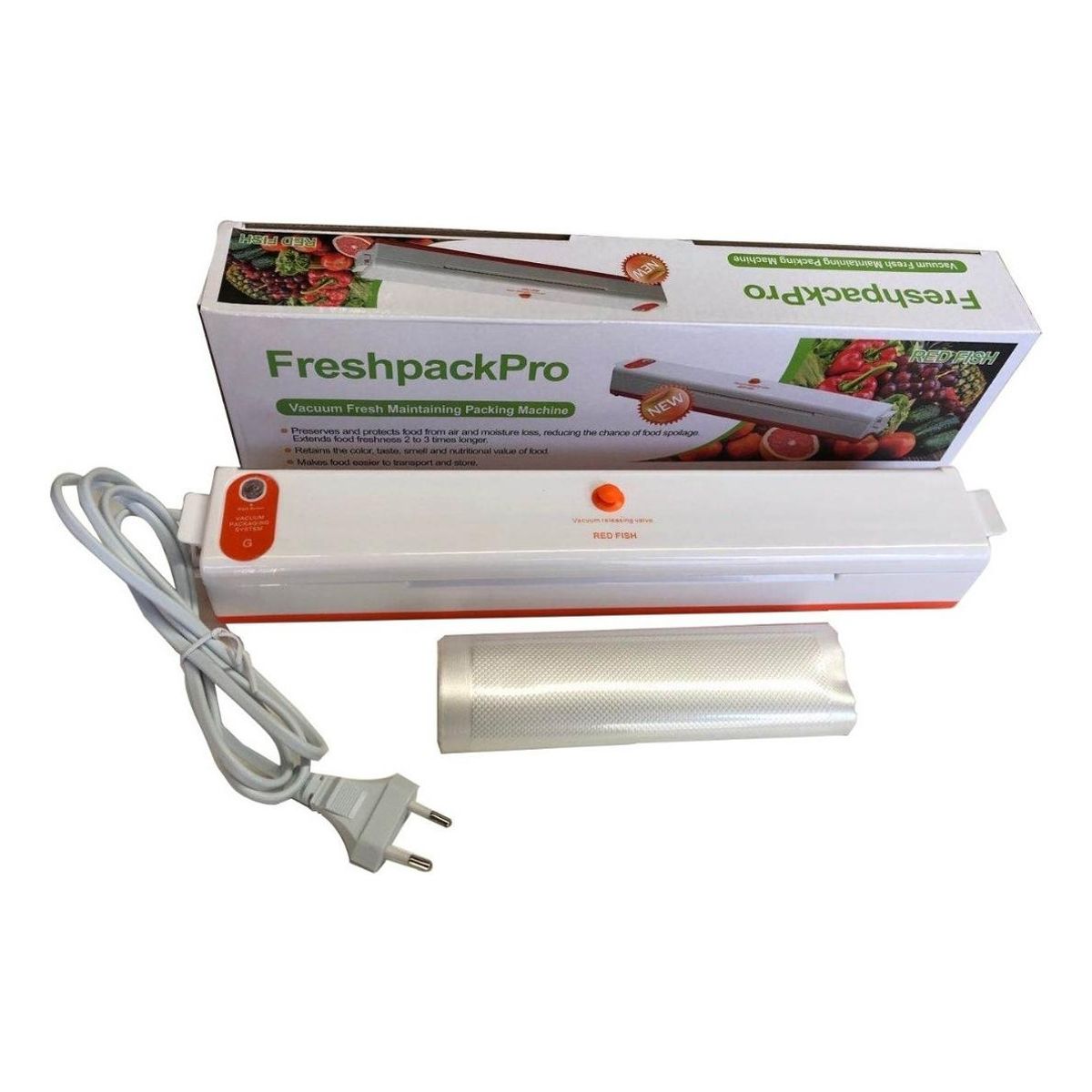 GENERICO - Selladora al Vacío de Alimentos 70W con 10 Bolsas