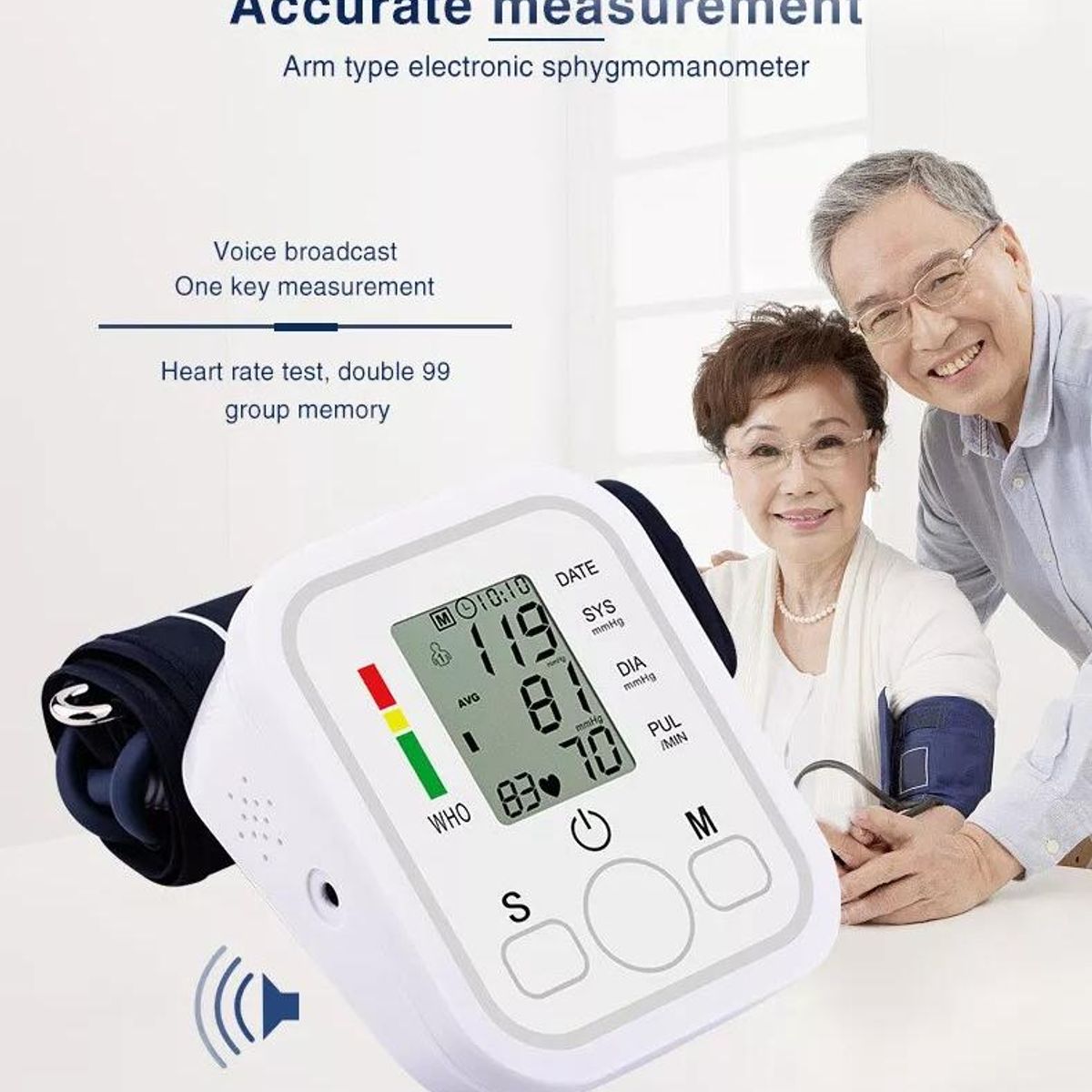 GENERICO - Tensiómetro Digital Automático para Brazo con Pantalla LCD