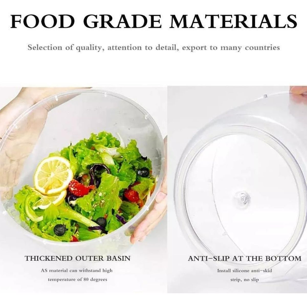 GENERICO - Centrífuga Manual para Ensaladas y Frutas 3 litros