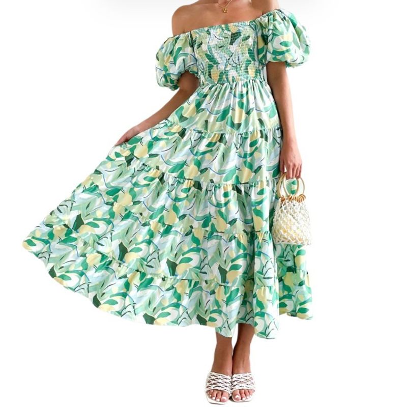 BLWOENS - Vestido casual para Mujer-Verde