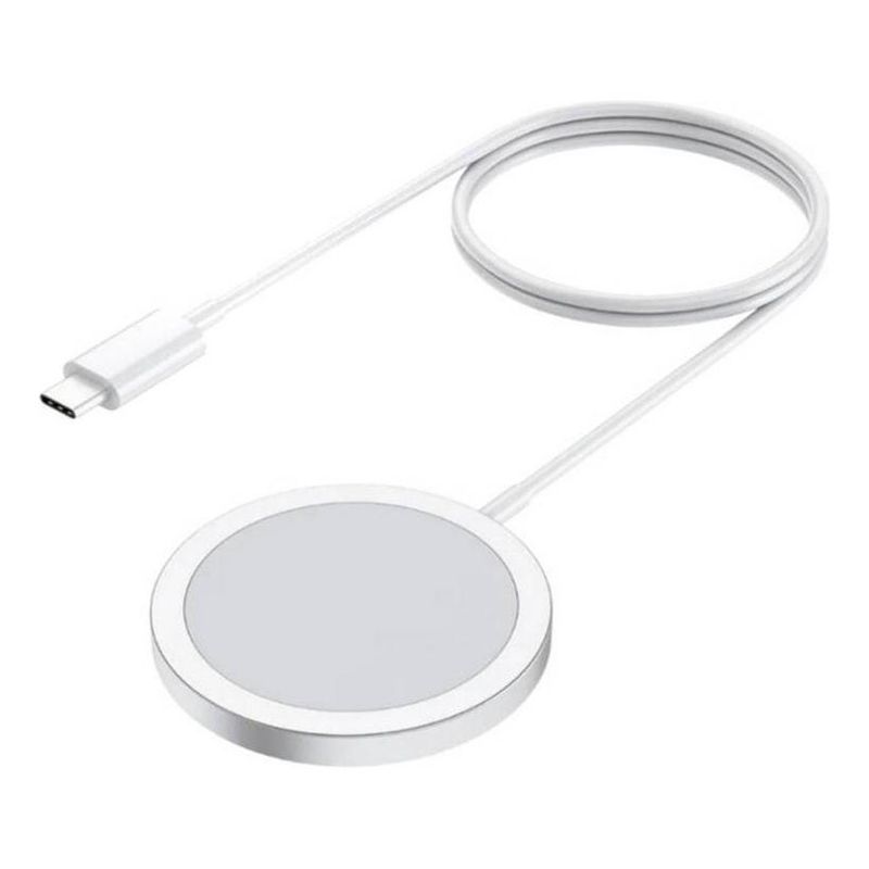 GENERICO - Cargador Magsafe Inalámbrico Magnético para iPhone Blanco