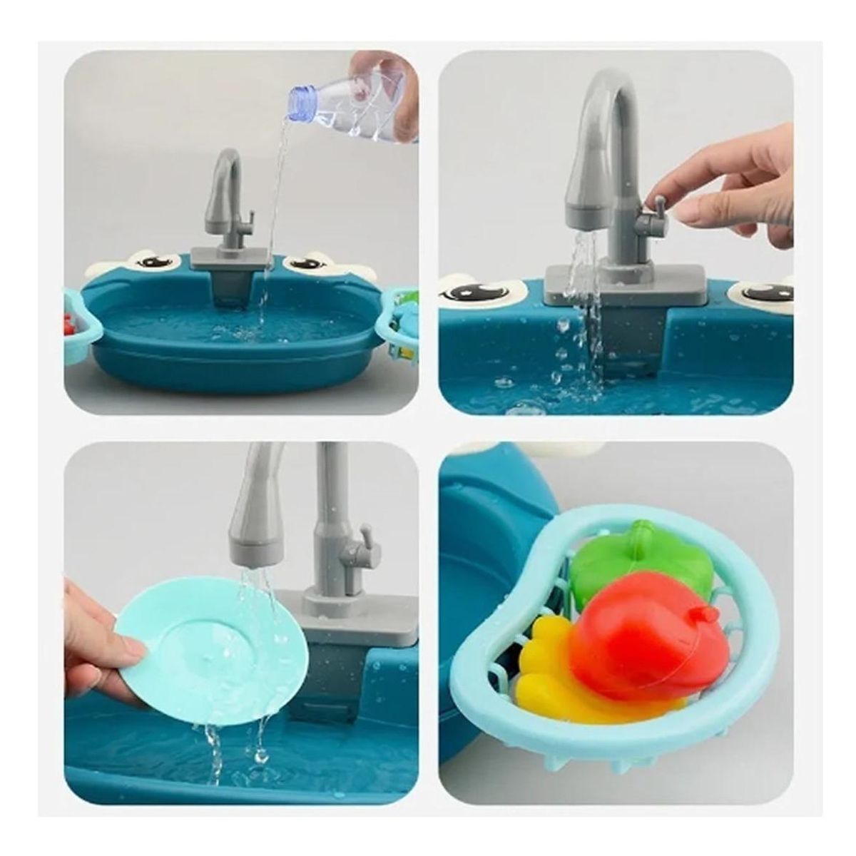 GENERICO - Fregadero de Cocina Juguete con Agua Circulante para Niños