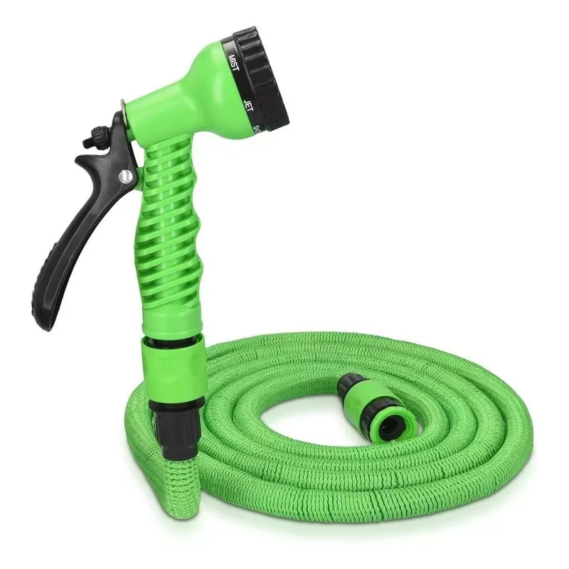 GENERICO - Manguera Retráctil Expandible de 15 Metros Color Verde
