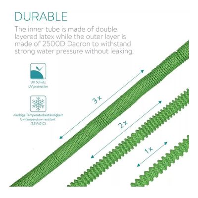 Imagen 2 del producto Manguera Retráctil Expandible de 15 Metros Color Verde