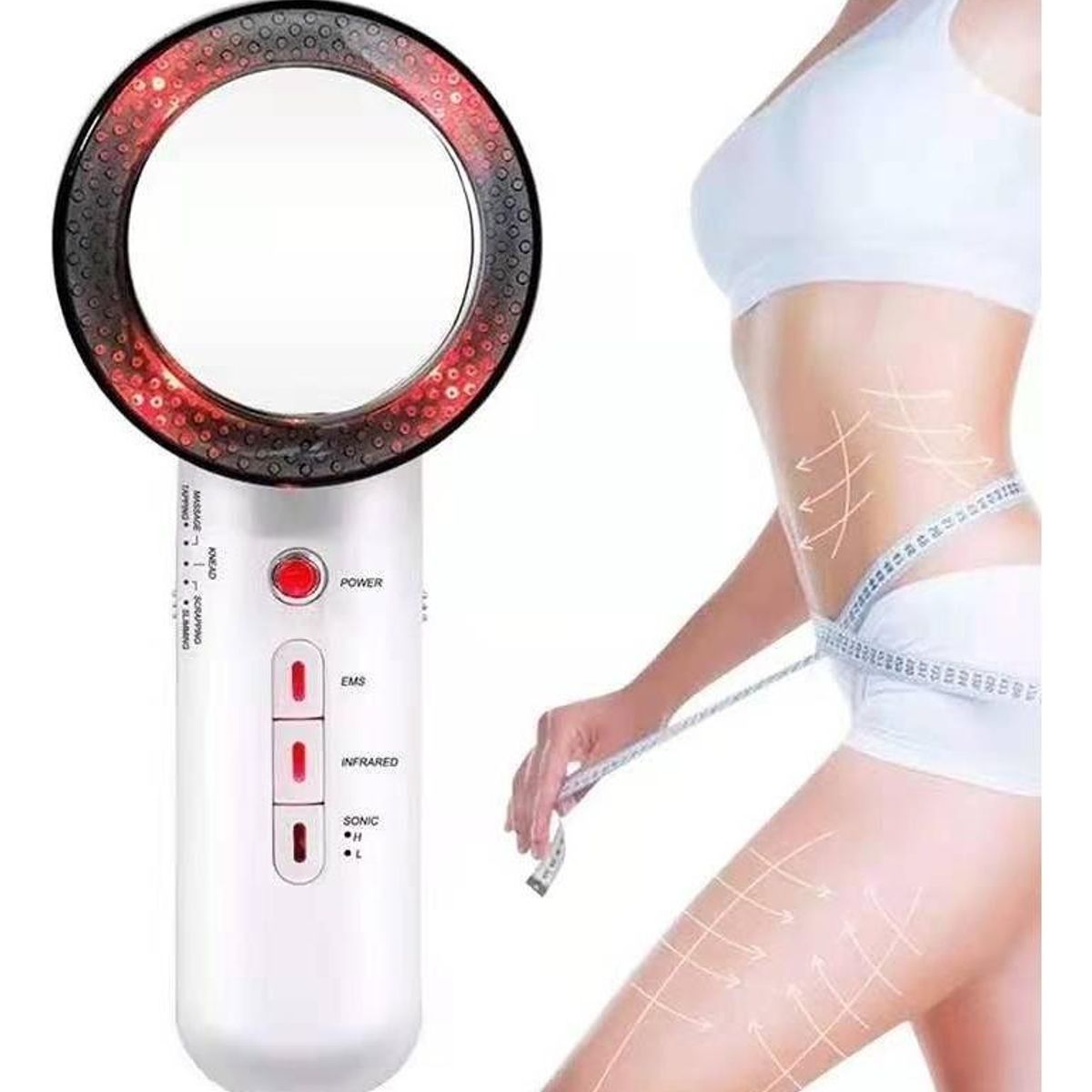 GENERICO - Masajeador Ultra Sónico 3 en 1 para Adelgazamiento Corporal