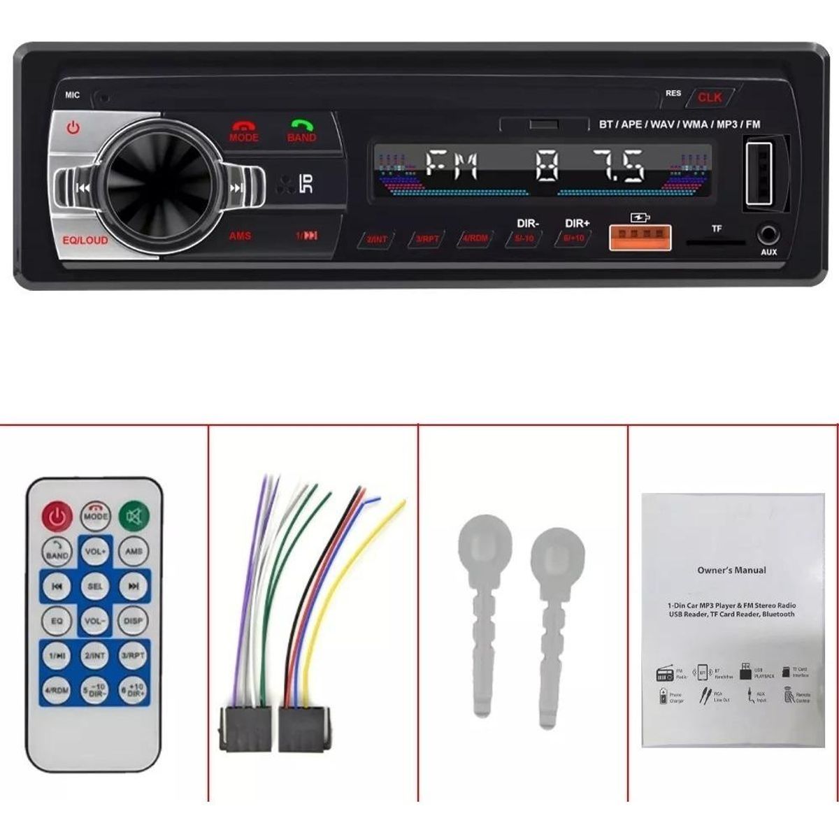 GENERICO - Reproductor MP3 Automático con Bluetooth y USB Doble