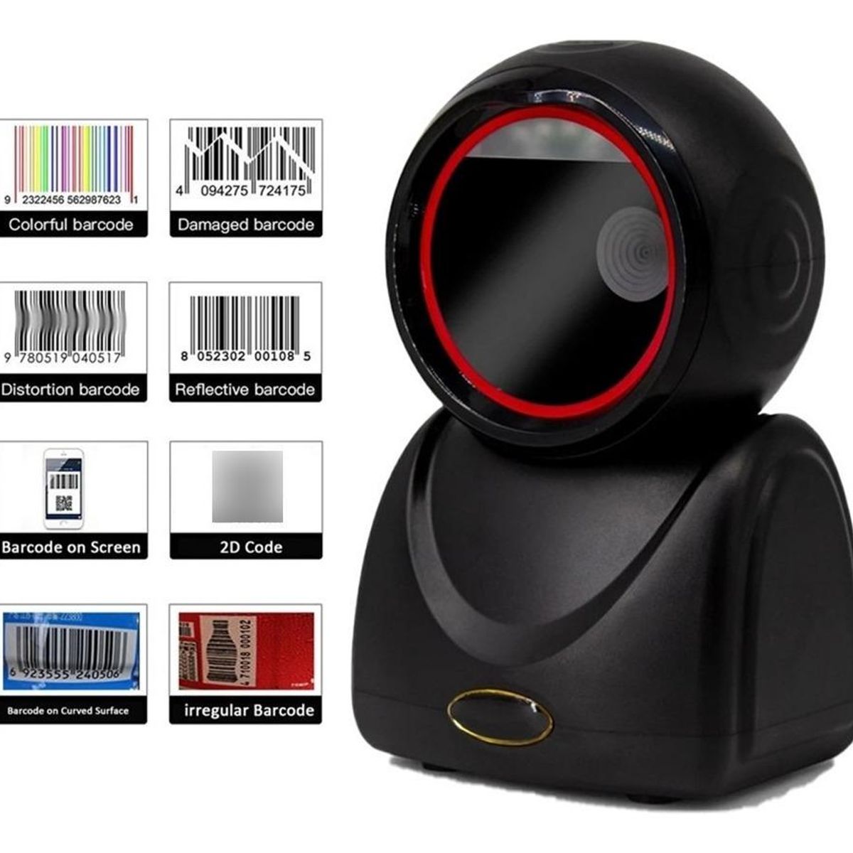 GENERICO - Lector de Código de Barras 2D y QR para Oficina