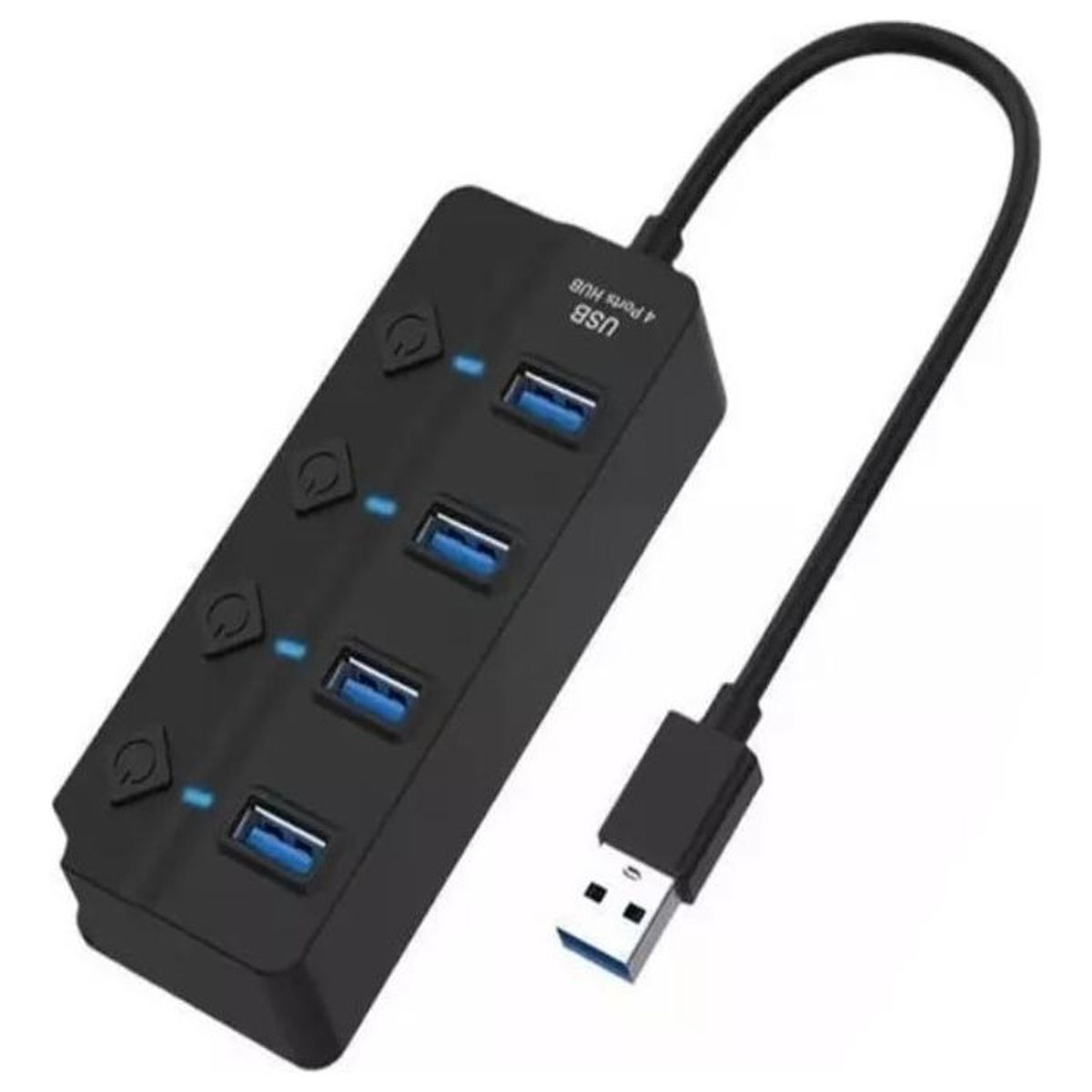 GENERICO - Hub Splitter USB 30 a 4 Puertos con Indicador LED