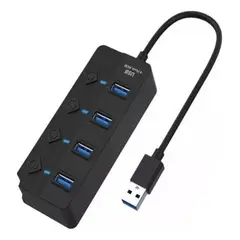 GENERICO - Hub Splitter USB 30 a 4 Puertos con Indicador LED
