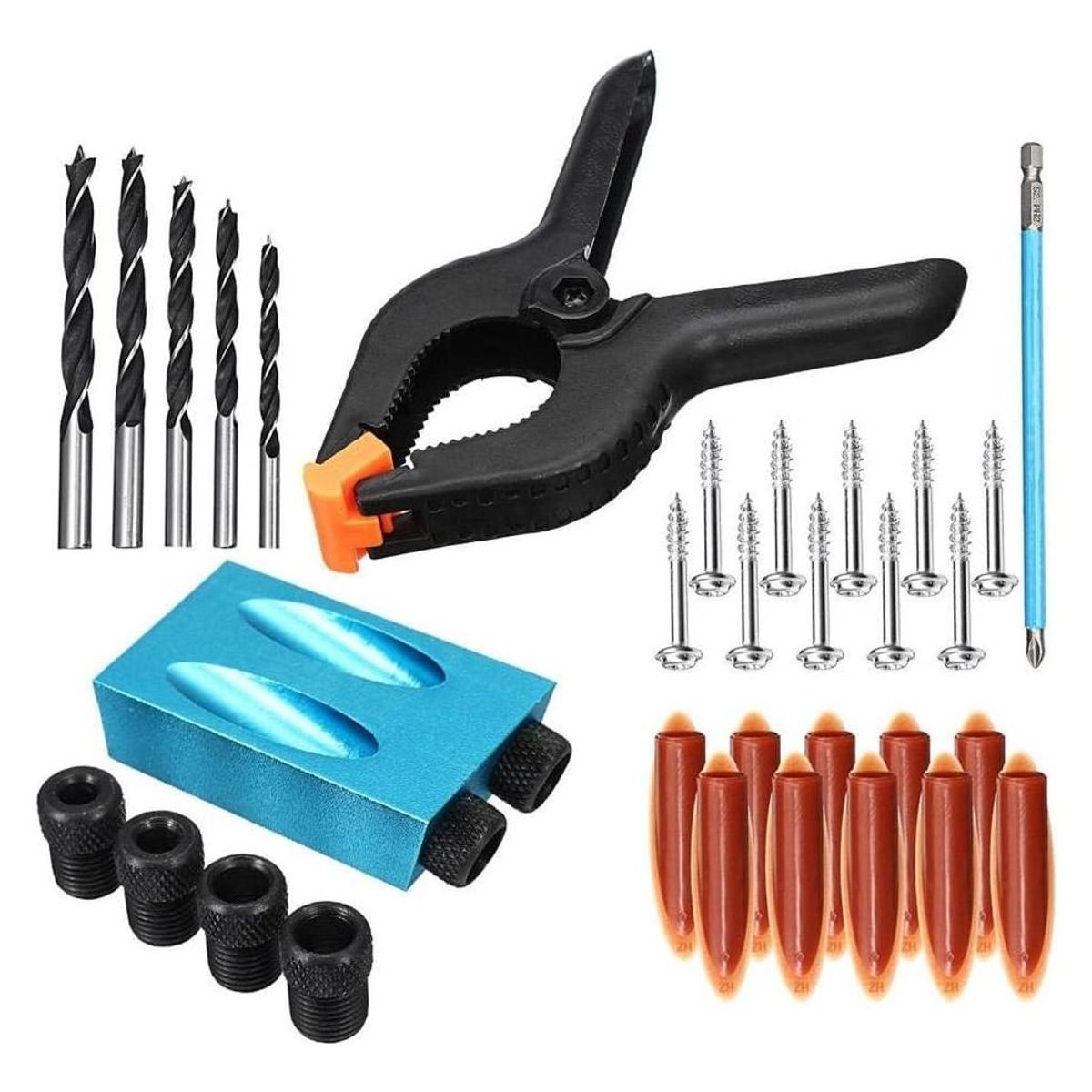 GENERICO - Juego de Plantillas para Ocultar Tornillos en Madera