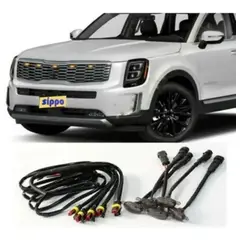 GENERICO - Kit de Luces LED Diurnas Ámbar para Parrilla 4 Piezas