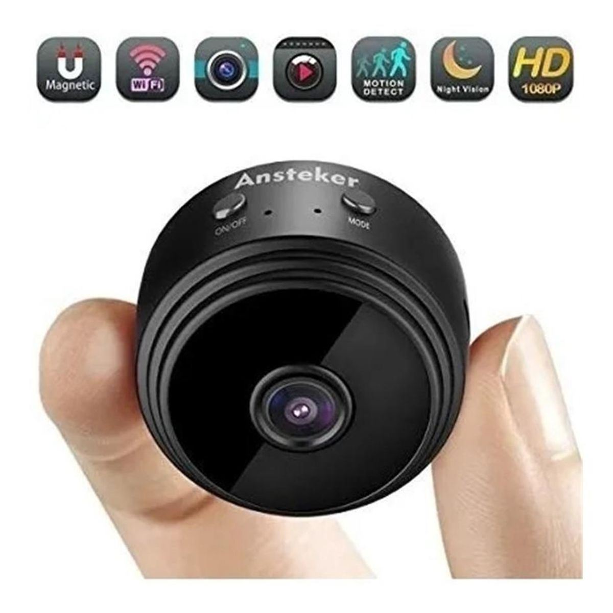 GENERICO - Mini Cámara Wifi Portátil HD con Visión Nocturna