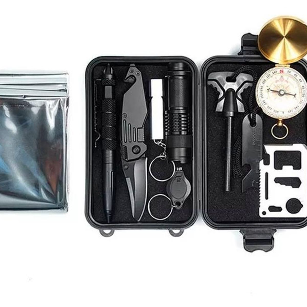 GENERICO - Kit de Supervivencia para Camping con 10 Herramientas