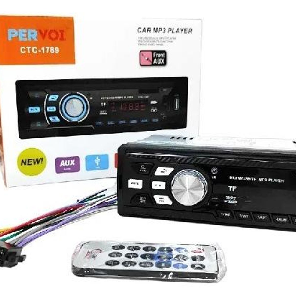 GENERICO - Radio Automotriz 1 Din Bluetooth USB MP3 FM 60W x 4