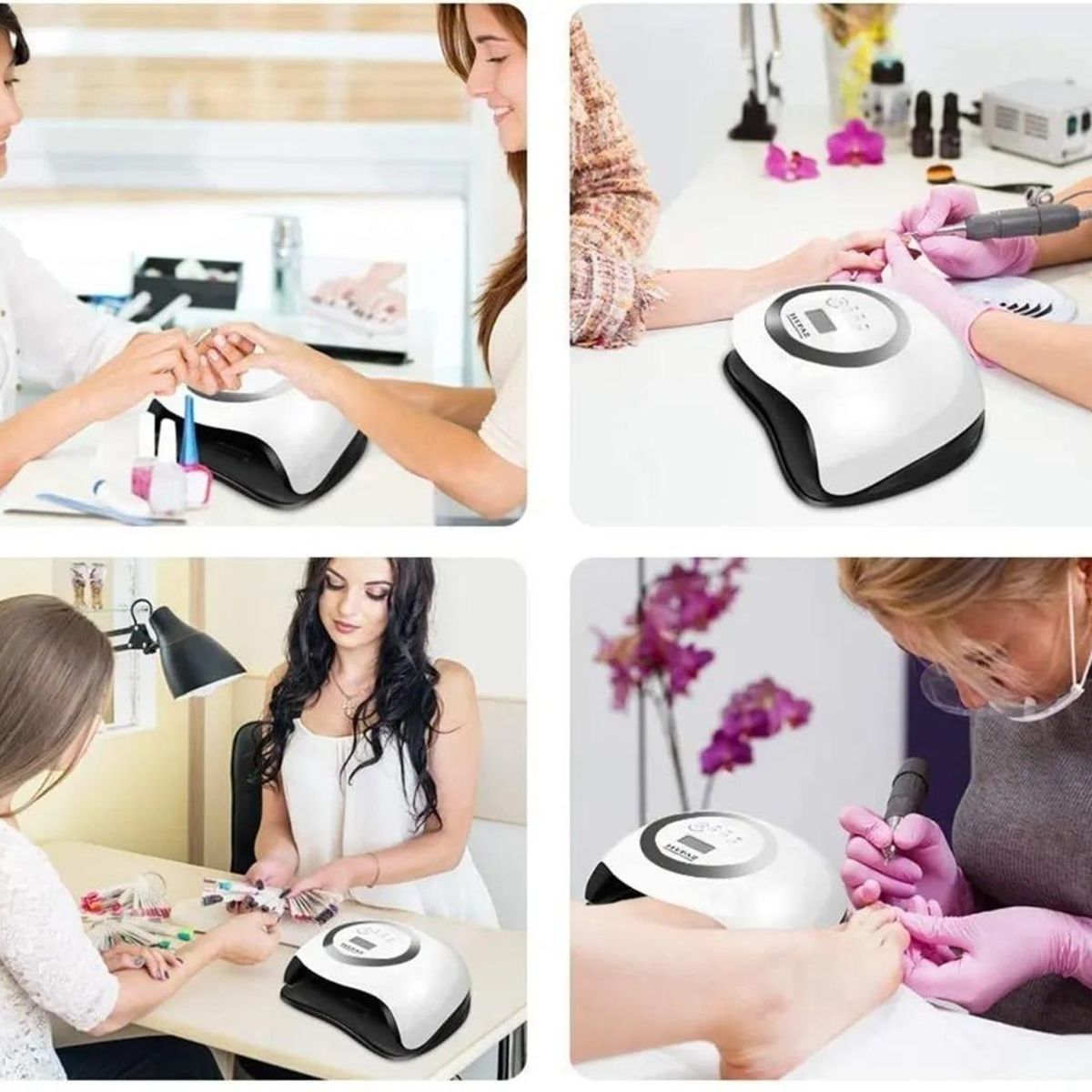 GENERICO - Lámpara LEDUV para Secado de Uñas 168W Color Blanco