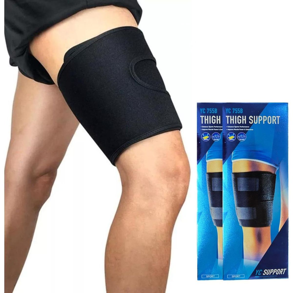 GENERICO - Juego de 2 Musleras de Compresión Ajustables para Pierna