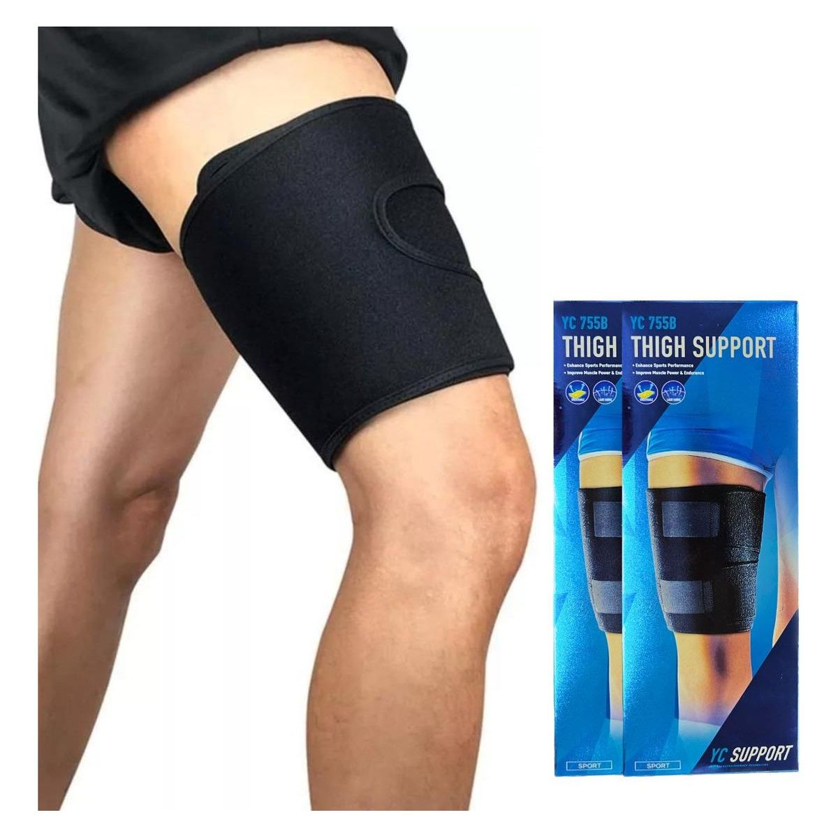 GENERICO - Juego de 2 Musleras de Compresión Ajustables para Pierna