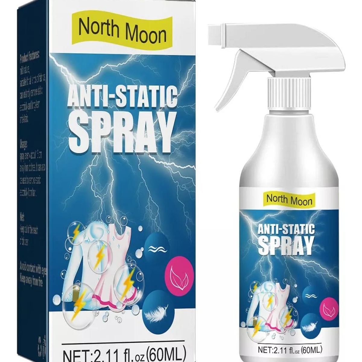 GENERICO - Spray Antiestático para Ropa y Edredones - 60 ml