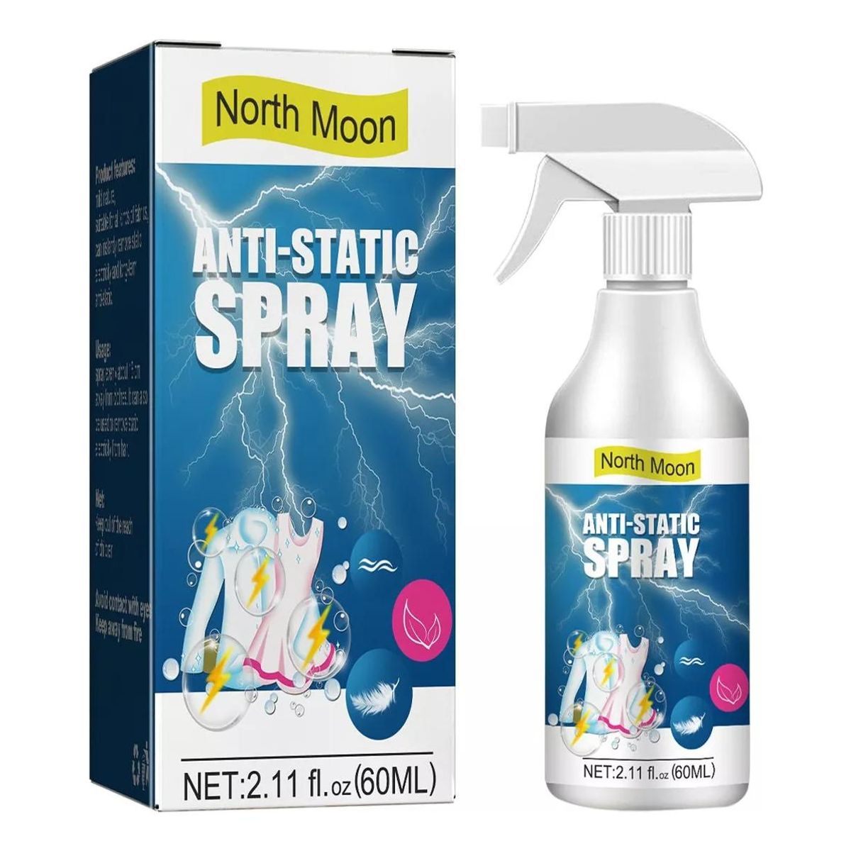 GENERICO - Spray Antiestático para Ropa y Edredones - 60 ml