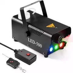 GENERICO - Máquina de Humo 500W con Control Remoto DMX y Luces