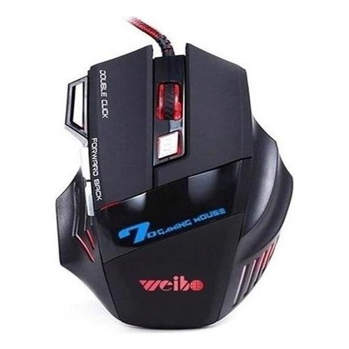 GENERICO - Mouse Gamer Weibo X7 USB Retroiluminado 2400 DPI 7 Botones
