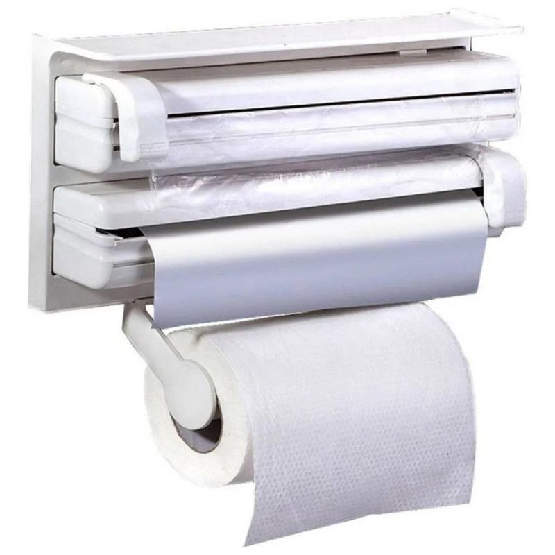 GENERICO - Dispensador Triple de Papel de Cocina con Corte Fácil