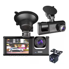GENERICO - Cámara de Auto HD 1080p con Gran Angular de 170° y 3 Cámaras