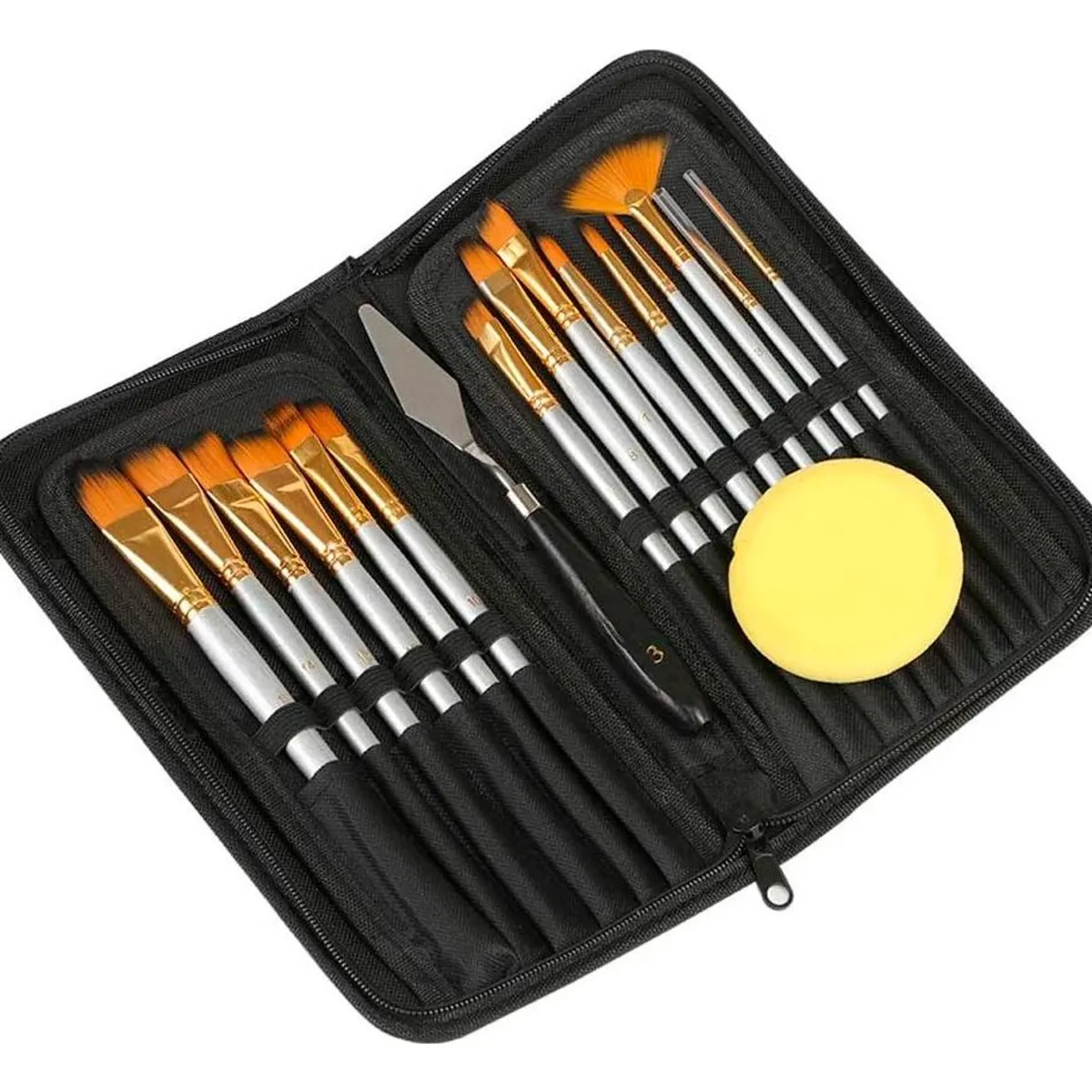 GENERICO - Set de Pinceles de Acuarela 15 Piezas con Estuche
