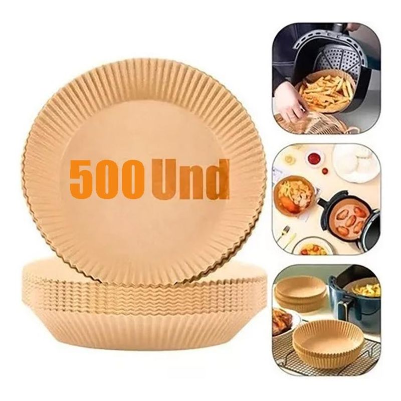 GENERICO - Pack de 500 Forros Desechables Antiadherentes para Freidora