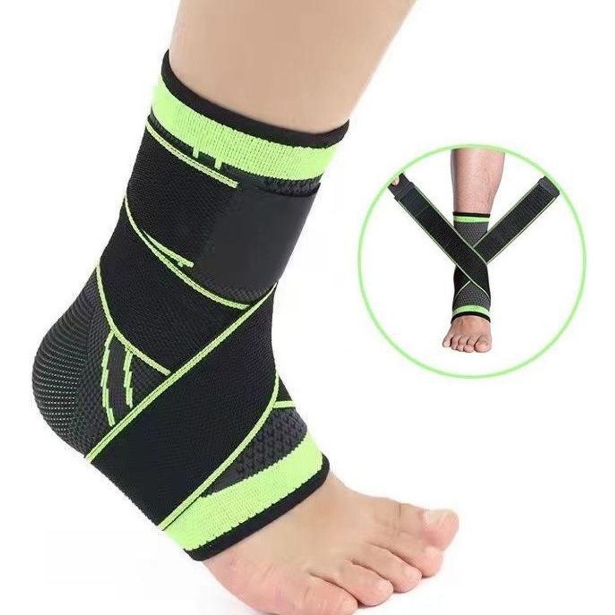 GENERICO - 4 Tobilleras de Compresión Ajustable para Deporte