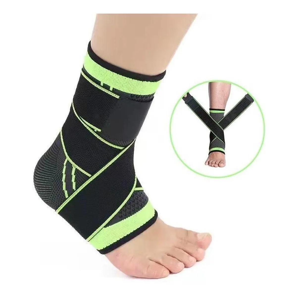 GENERICO - 4 Tobilleras de Compresión Ajustable para Deporte