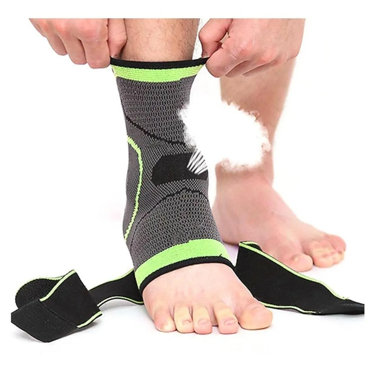 GENERICO - 4 Tobilleras de Compresión Ajustable para Deporte