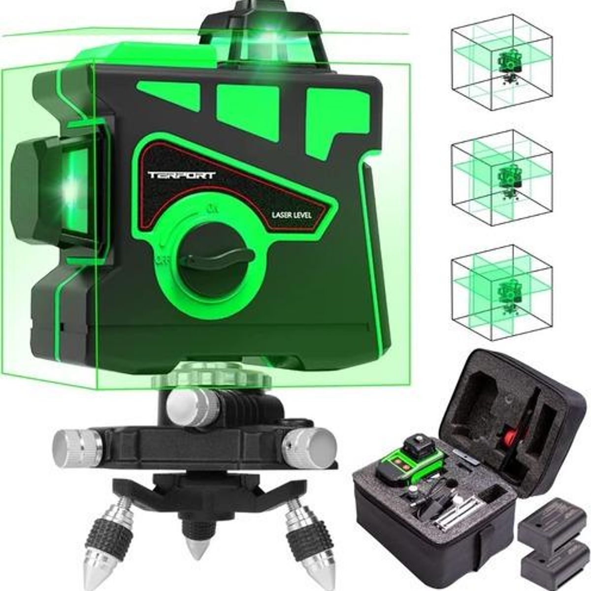 GENERICO - Nivel Láser 3D Horizontal y Vertical con 12 Líneas