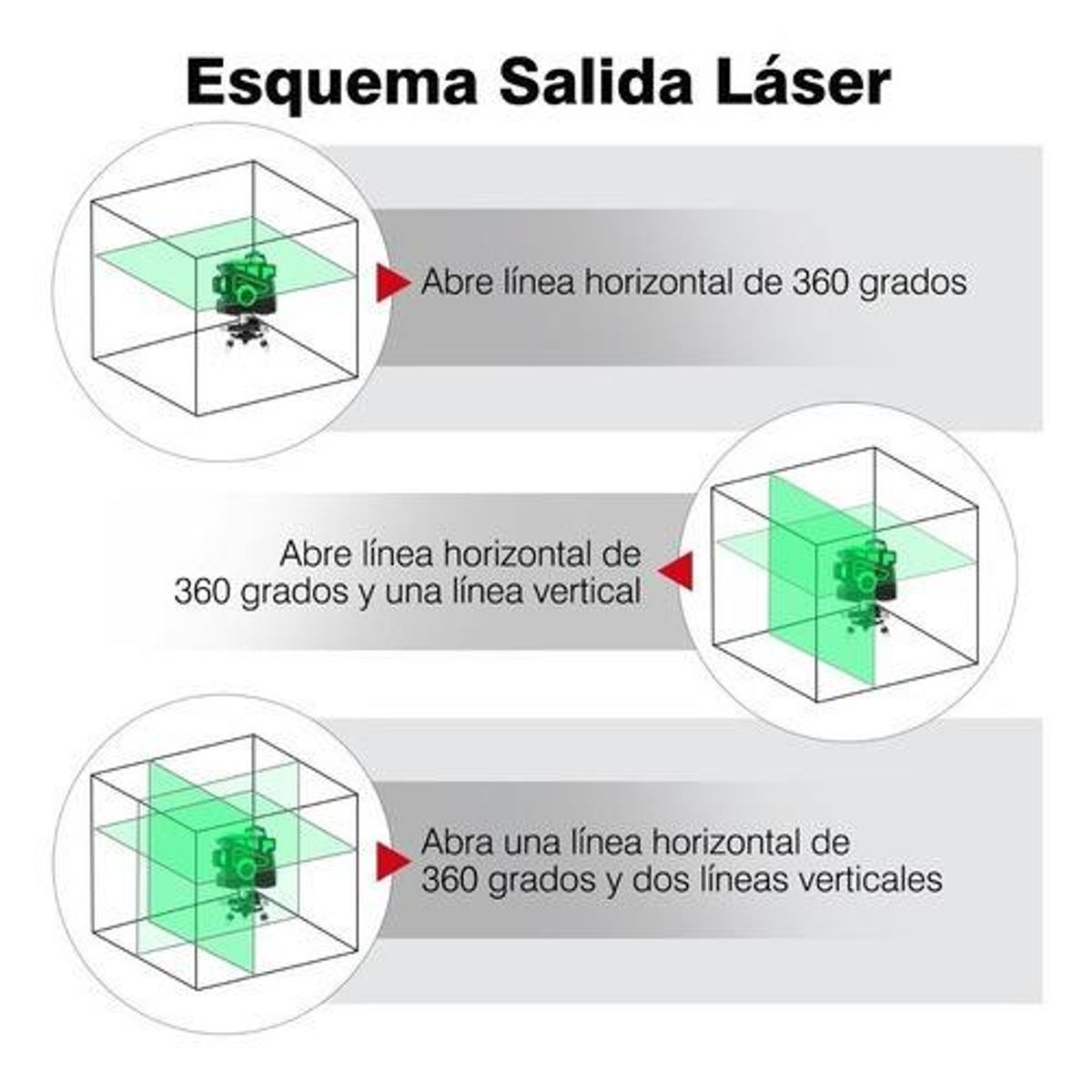 GENERICO - Nivel Láser 3D Horizontal y Vertical con 12 Líneas