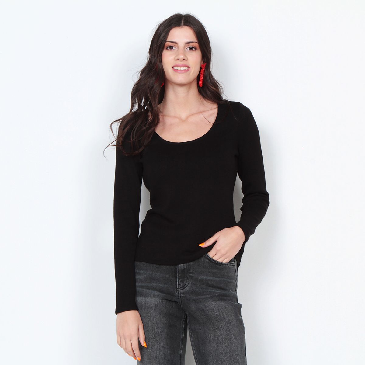 WADOS - POLERA MANGA LARGA ESCOTE REDONDO