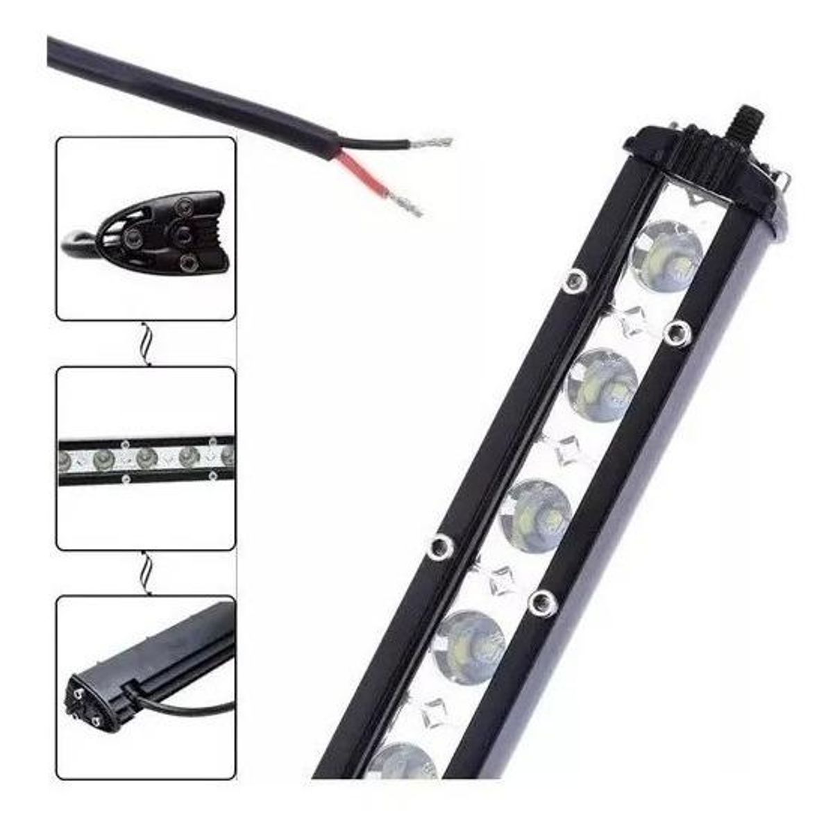 GENERICO - Barra LED 72W 65cm con Neblinero y Resistencia IP67