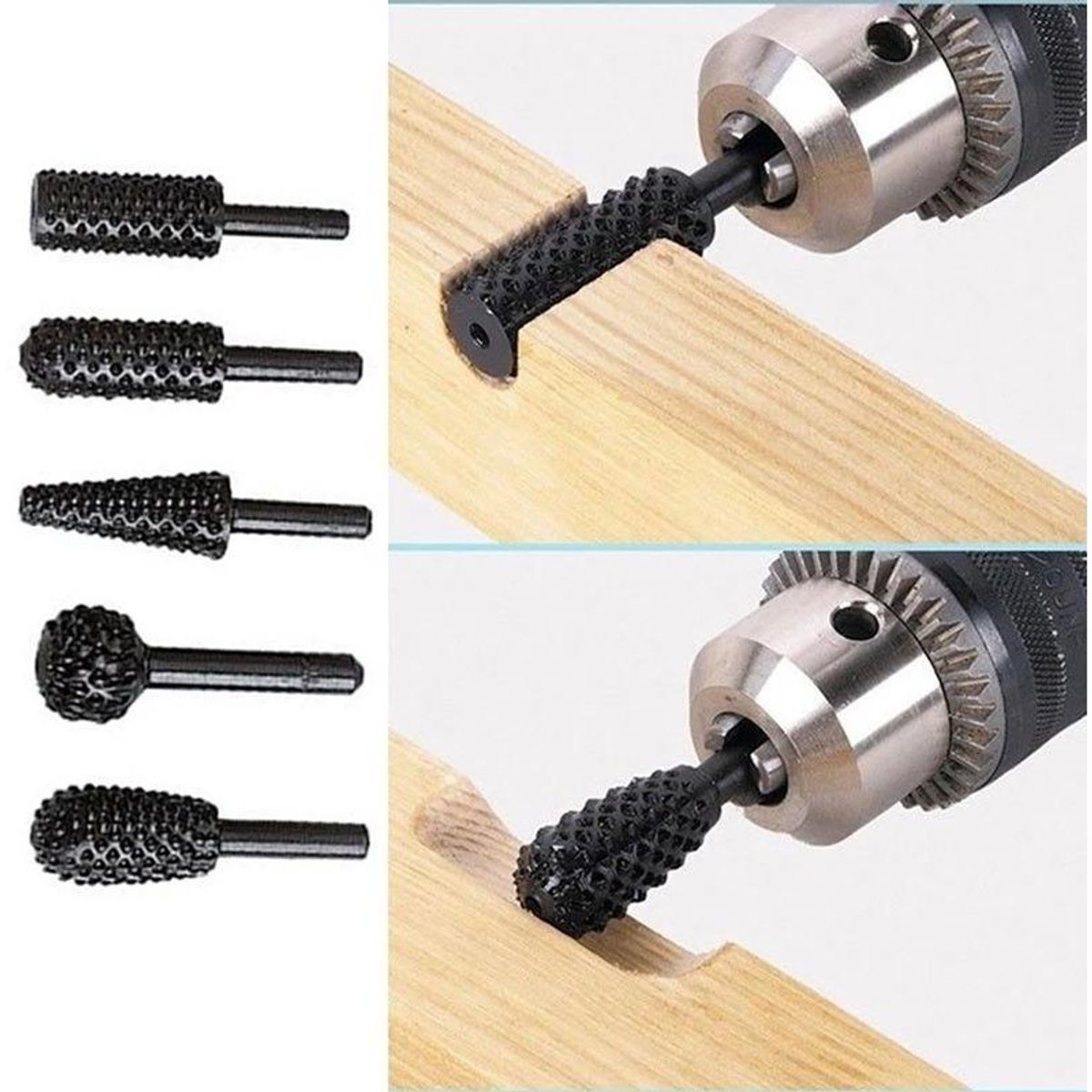 GENERICO - Juego de 5 Brocas Desbastadoras para Madera 14" HSS