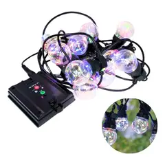 GENERICO - Guirnalda Solar de 5m con 10 Ampolletas Multicolor para Exterior