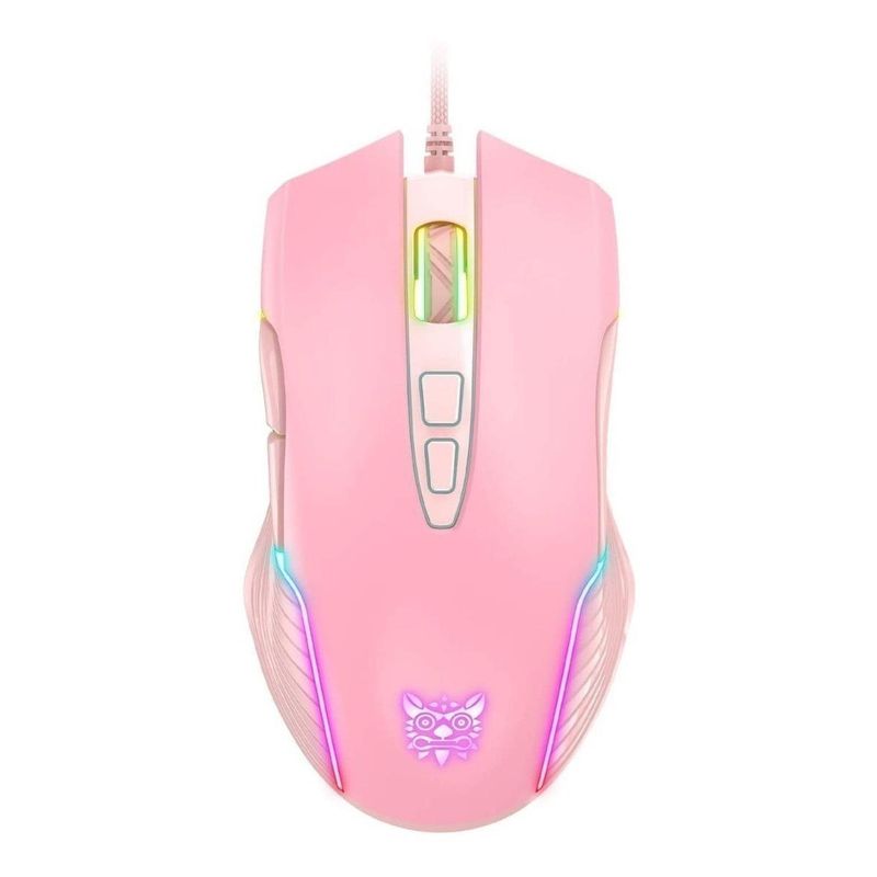 GENERICO - Mouse Gamer Onikuma CW905 Rosa con Sensor BlueEye