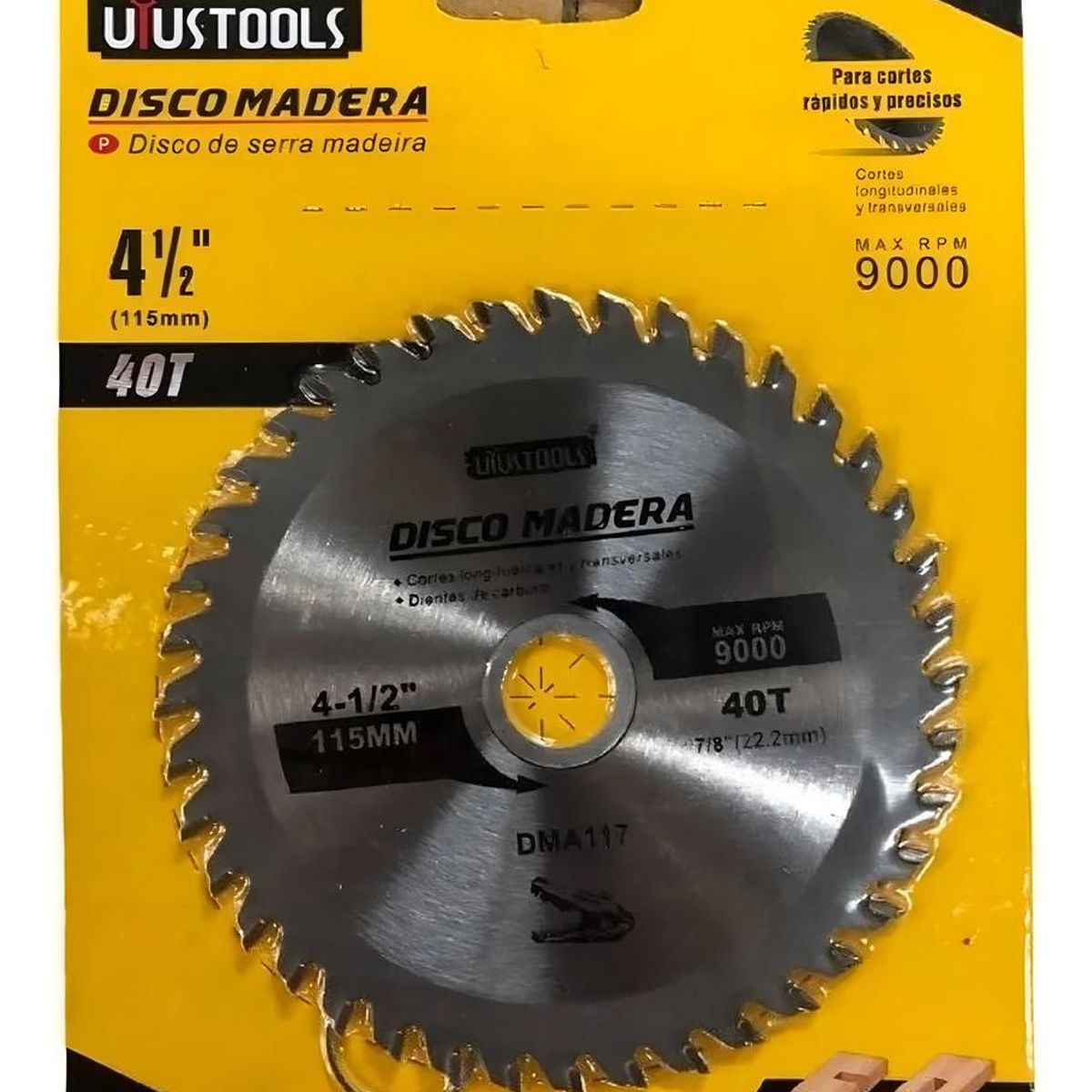 GENERICO - Disco Sierra Circular 115mm para Corte de Madera