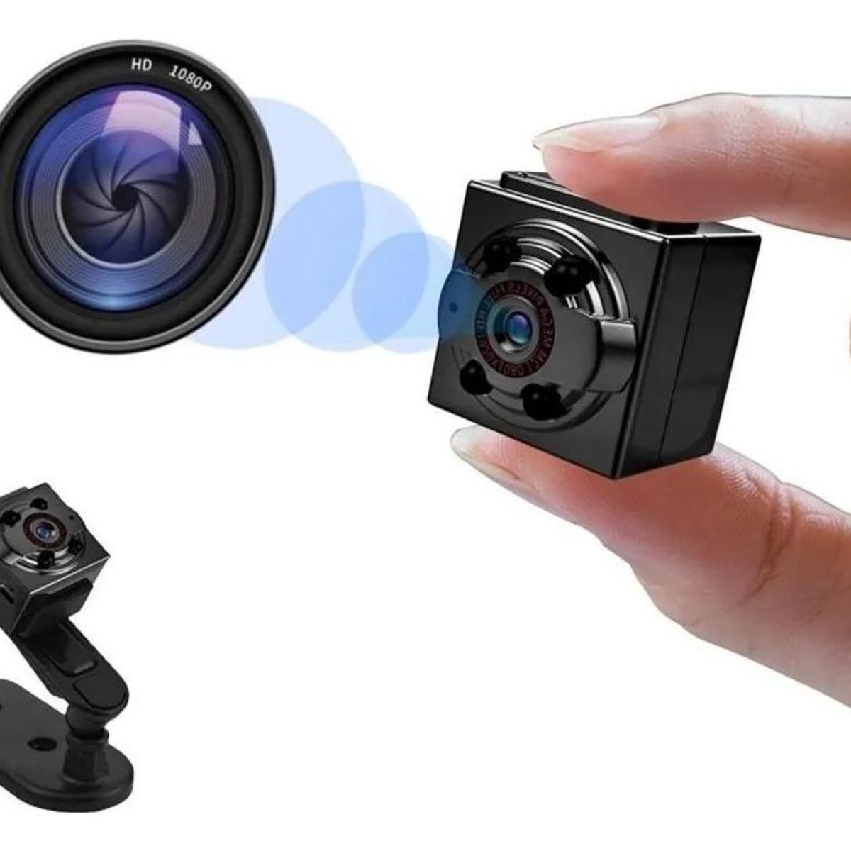 GENERICO - Cámara Espía Mini Full HD con Visión Nocturna y Soporte Rotatorio