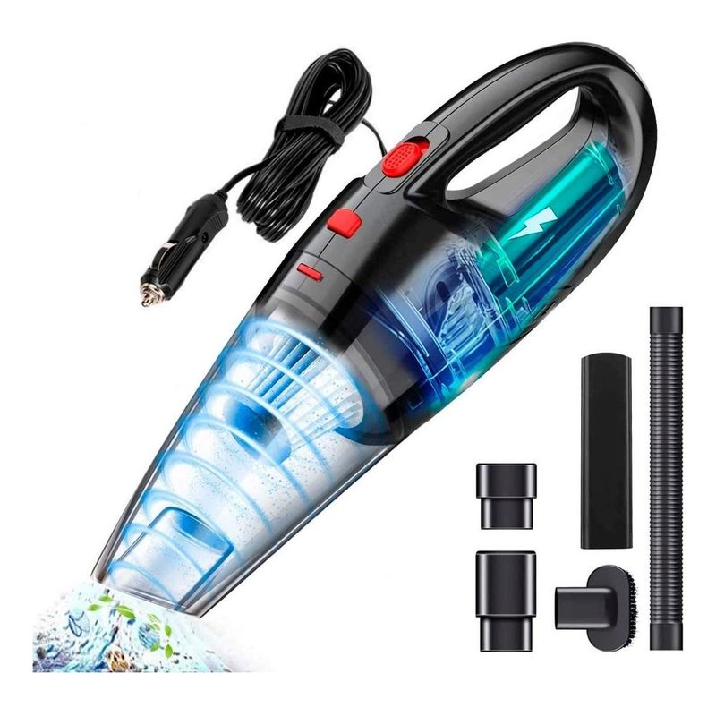 GENERICO - Aspiradora Portátil para Auto 12V con Boquillas Adaptables