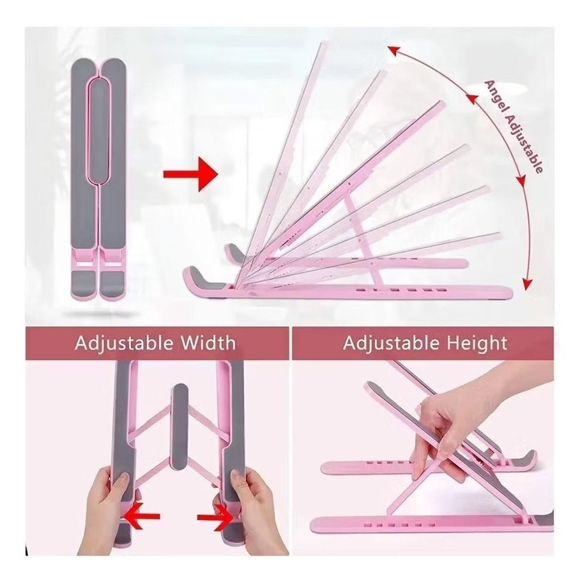 GENERICO - Soporte Portátil Ajustable para Notebook y Laptop