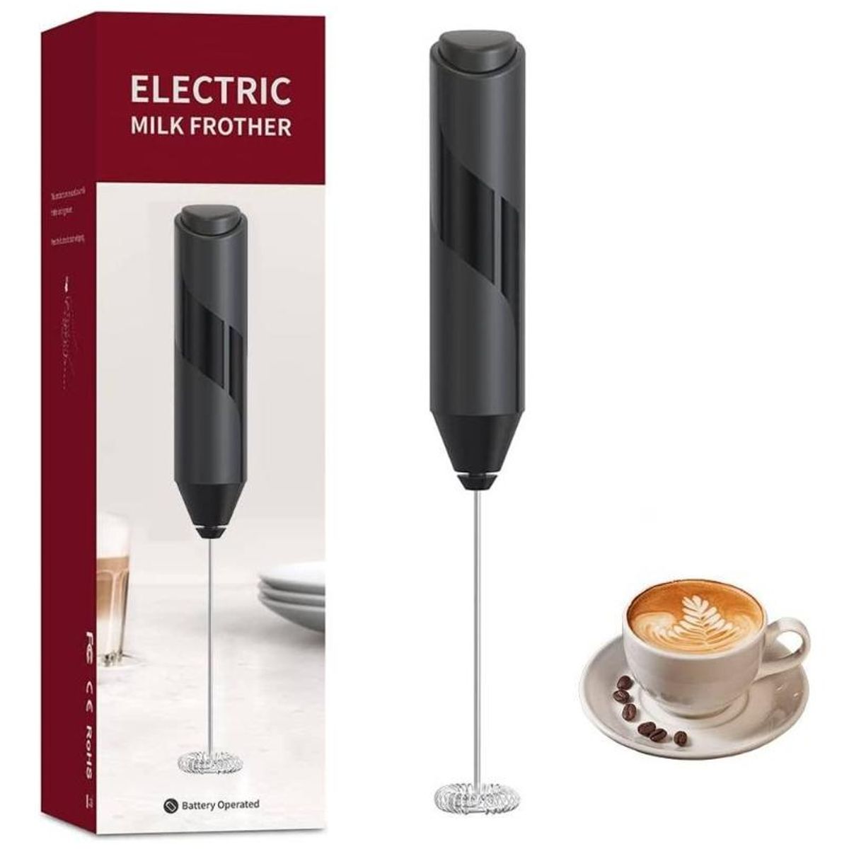 GENERICO - Espumadero y Batidor para Café Leche y Huevos