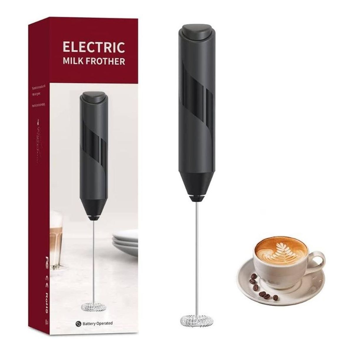 GENERICO - Espumadero y Batidor para Café Leche y Huevos