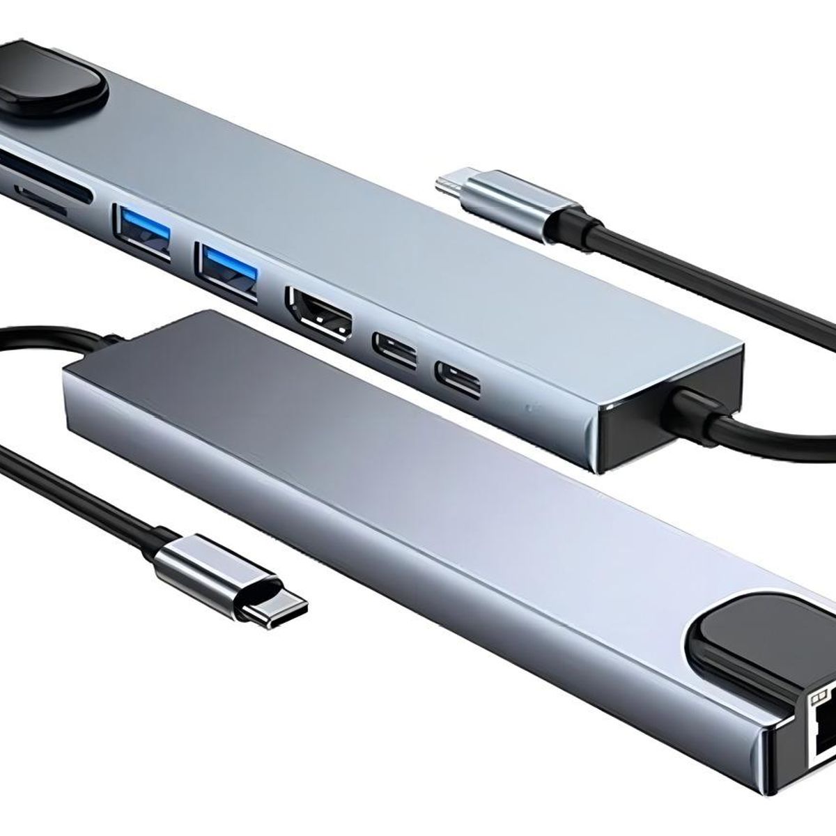 GENERICO - Adaptador Hub Multipuerto Tipo C 8 en 1 con HDMI y USB