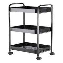 GENERICO - Carrito de Almacenamiento Trolley de 3 Niveles Multifuncional