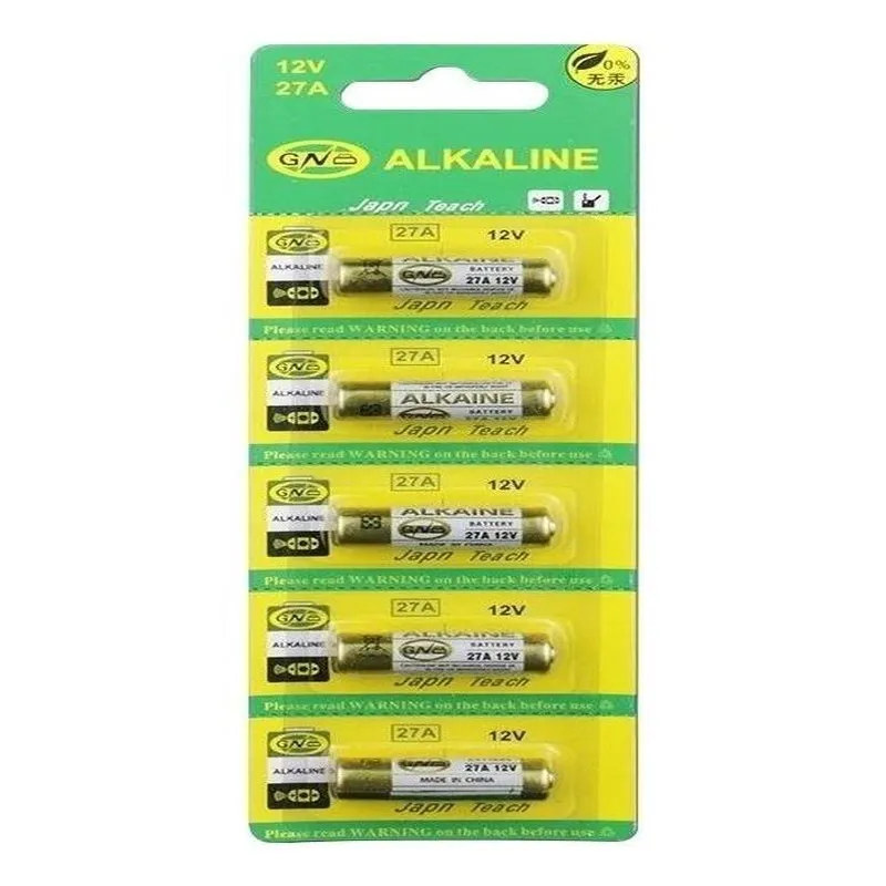 GENERICO - Pack de 5 Baterías 27A 12V para Control Remoto