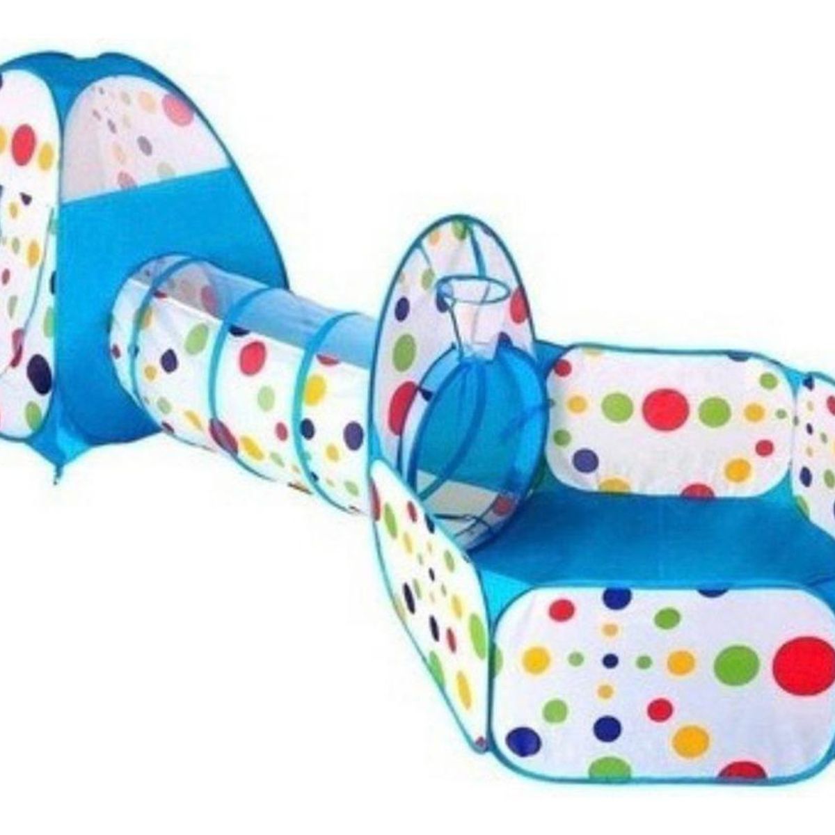 GENERICO - Carpa Plegable de Pelotas con Túnel para Niños Azul